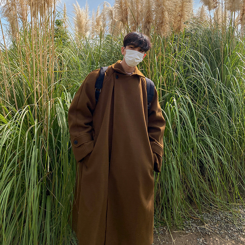 MRCYC呢子大衣男冬季加厚中长款韩系潮流高级感过膝风衣毛呢外套,淘宝优惠券,粉丝福利购,淘宝优惠卷