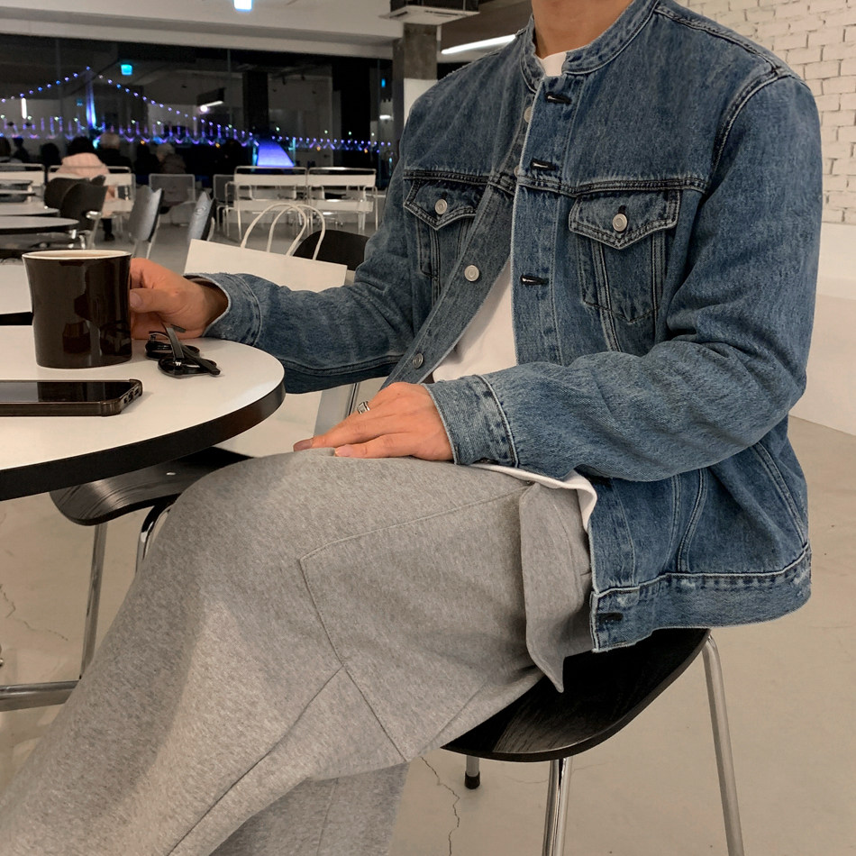 MRCYC复古牛仔外套男高级感韩系宽松上衣百搭立领工装夹克,淘宝优惠券,粉丝福利购,淘宝优惠卷