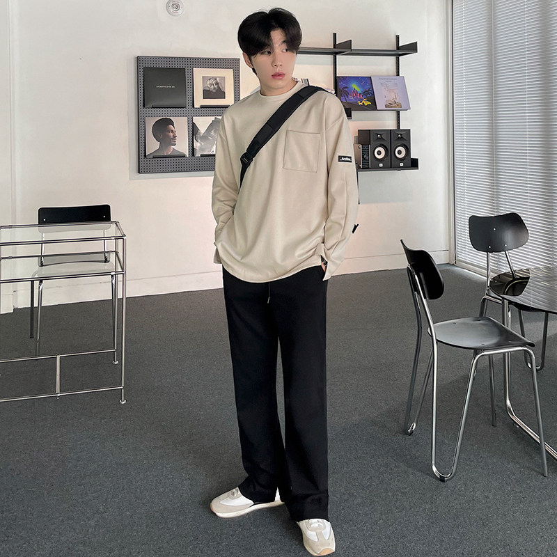 MRCYC直筒卫裤男春秋款韩系宽松潮流阔腿裤百搭纯棉休闲运动长裤,淘宝优惠券,粉丝福利购,淘宝优惠卷