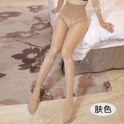 马油情调油光油亮诱惑情趣黑色性感透肉免穿脱丝袜情侣床上开档袜 - 图2