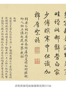 清乾隆御笔跋御题书法行楷名帖画