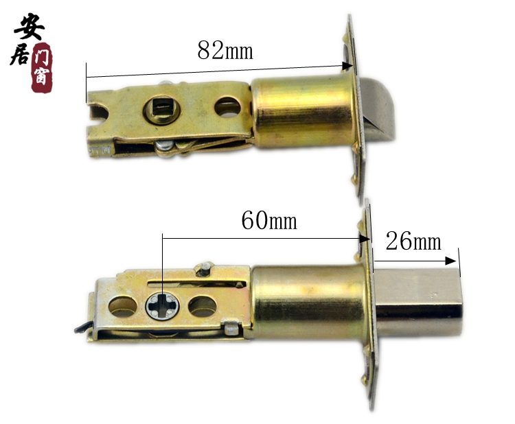 罗普斯金门锁防盗门把手老式仿青古铜拉手门锁舌斜舌方舌锁芯配件