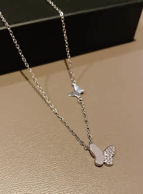 韩国轻奢小众高级设计感微镶蝴蝶