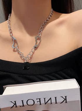 2024年新款小众毛衣链方宝石钛钢