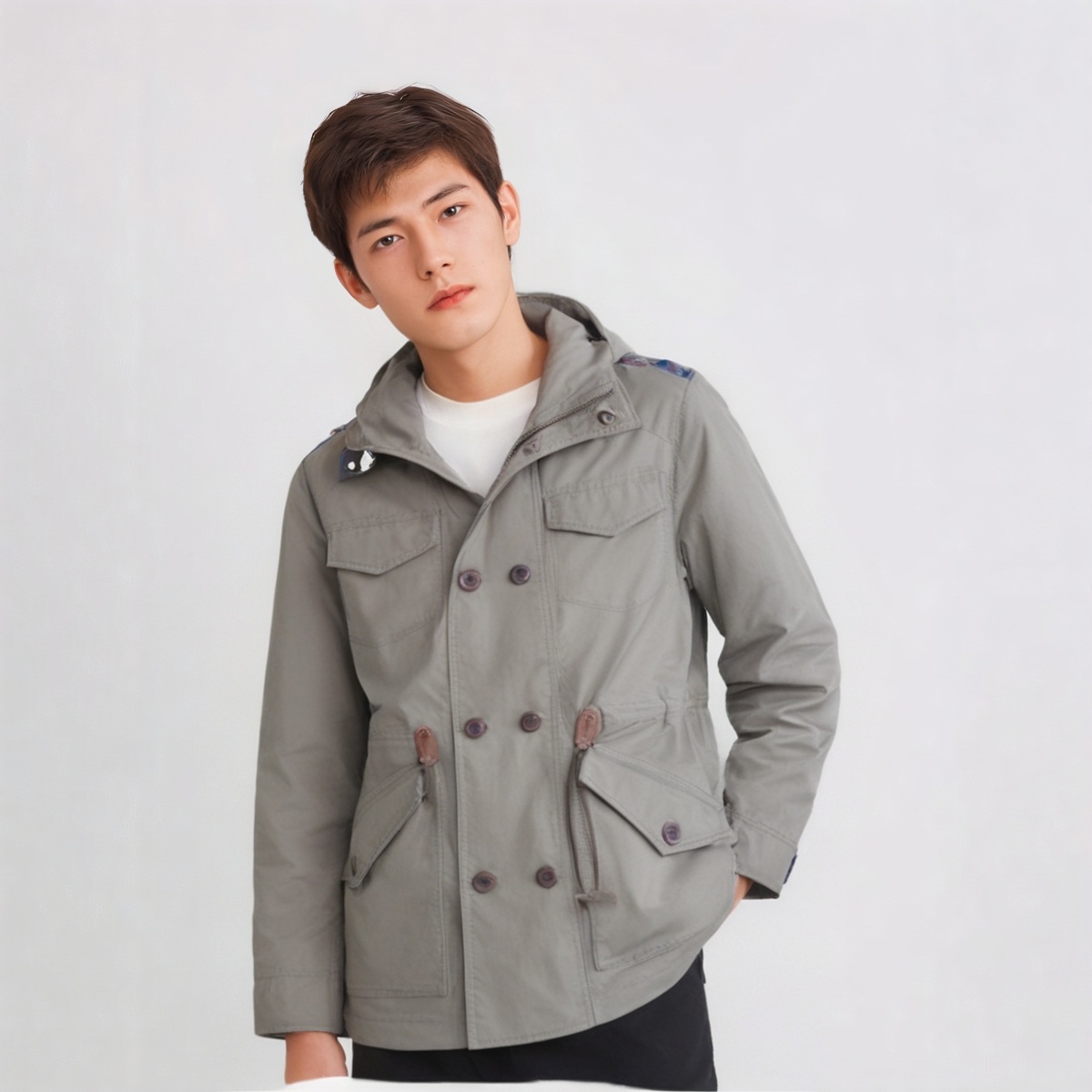 酷动城正品 Lee 男子棉质 春秋休闲外套时尚 风衣L13307J61A22 - 图0