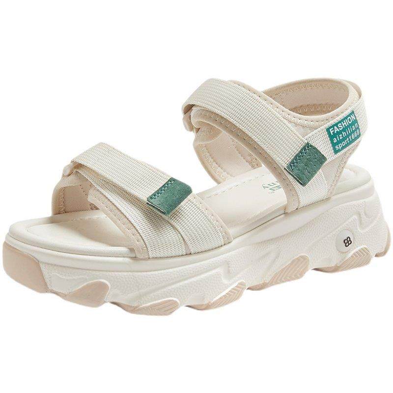 香港网红运动凉鞋女2025新款春秋厚底老爹松糕鞋百搭魔术贴沙,淘宝优惠券,粉丝福利购,淘宝优惠卷