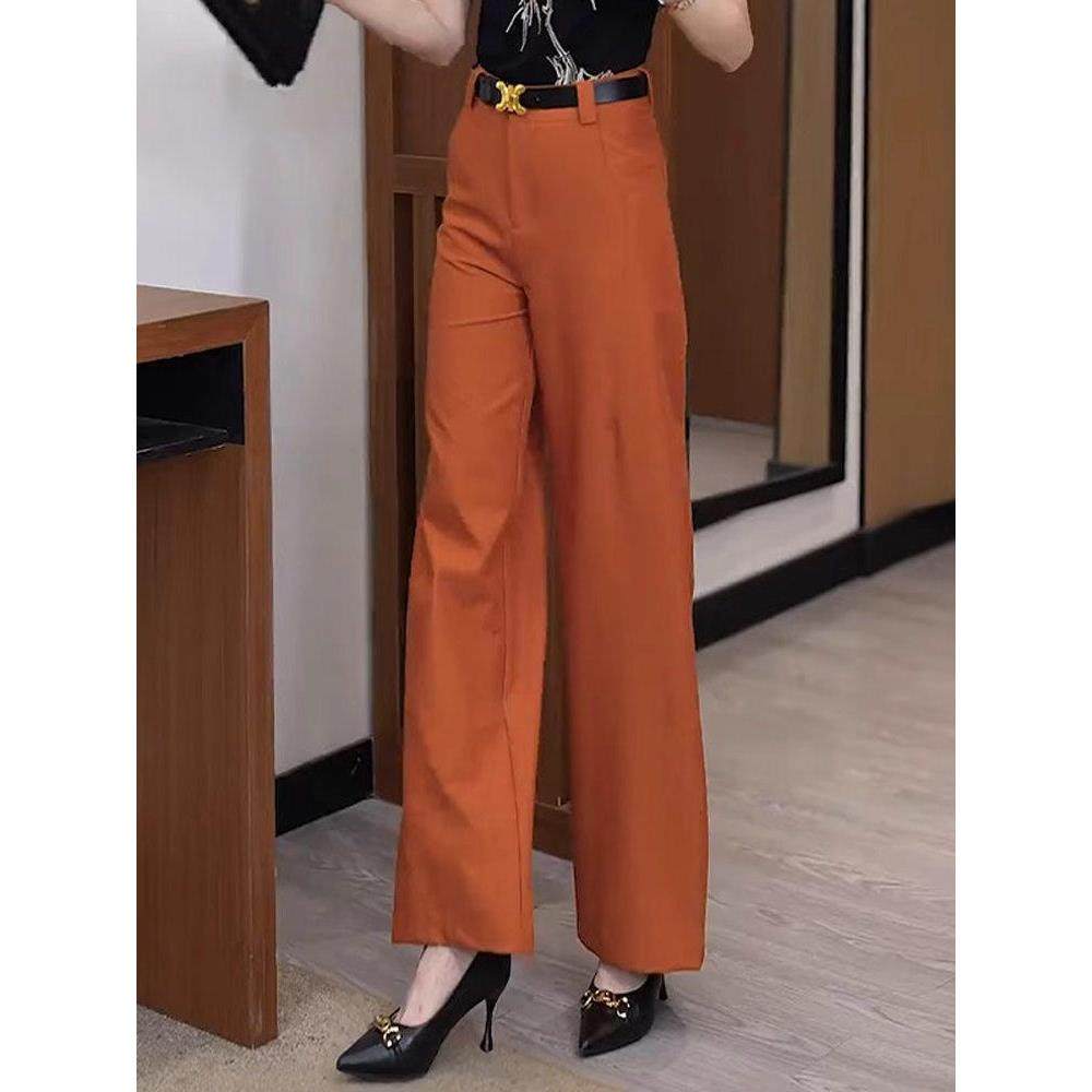 高档垂顺柔软不皱西装阔腿裤女春秋新款宽松休闲职业西裤直筒长裤,淘宝优惠券,粉丝福利购,淘宝优惠卷