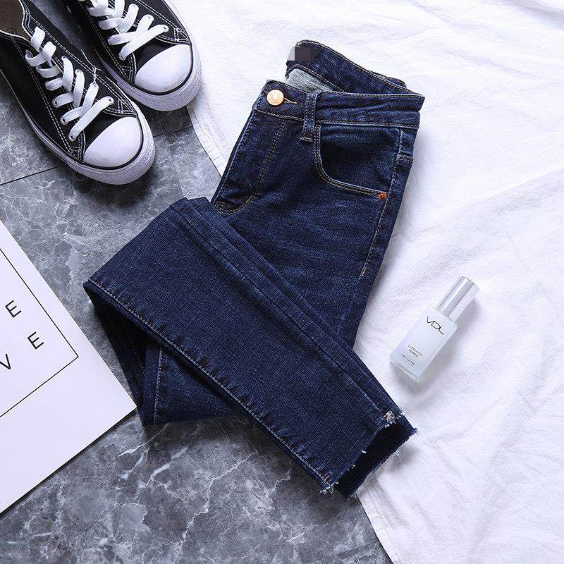 韩国牛仔烟管裤女2025秋冬新款紧身九分显瘦加绒加厚绒修身高腰~,淘宝优惠券,粉丝福利购,淘宝优惠卷