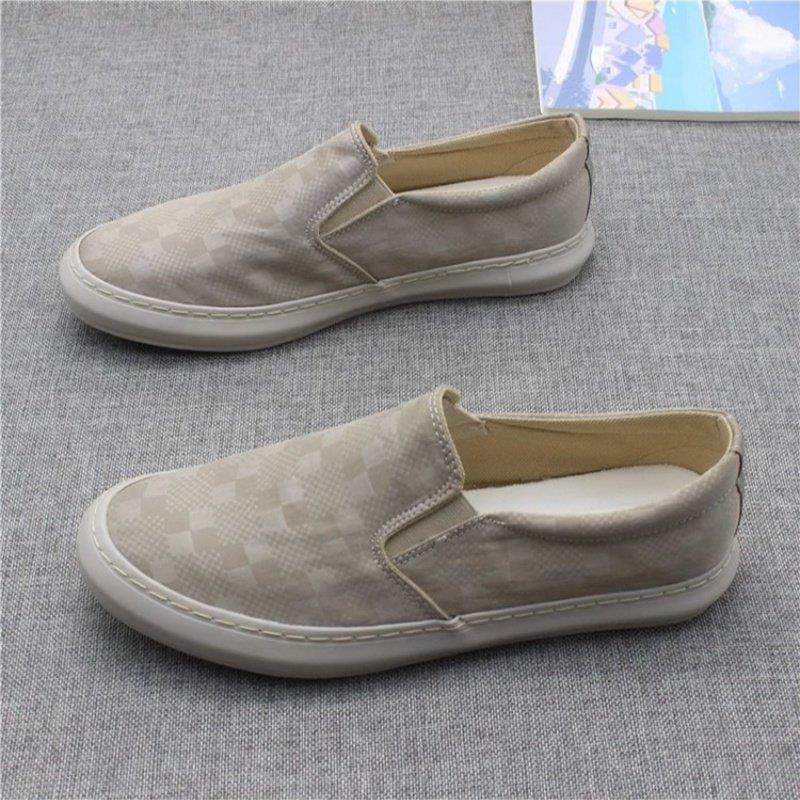 〖MessContiy Tsmr〗好脚感会说话~透气帆布鞋男一脚蹬懒人乐福鞋,淘宝优惠券,粉丝福利购,淘宝优惠卷