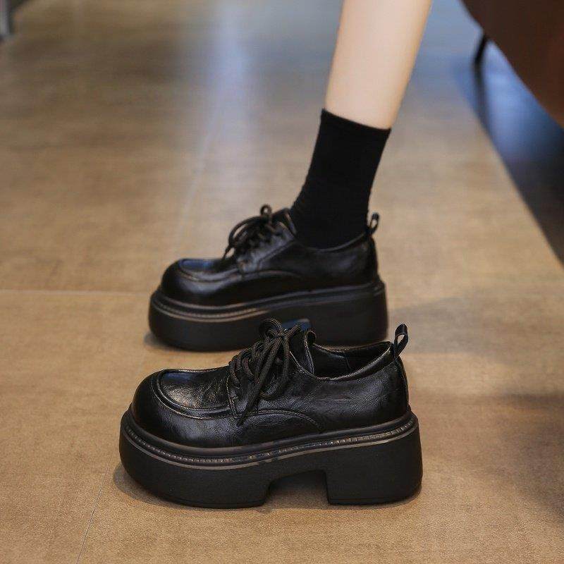 英国真皮厚底乐福鞋女款秋季2025新款黑色英伦小皮鞋玛丽珍鞋单鞋,淘宝优惠券,粉丝福利购,淘宝优惠卷