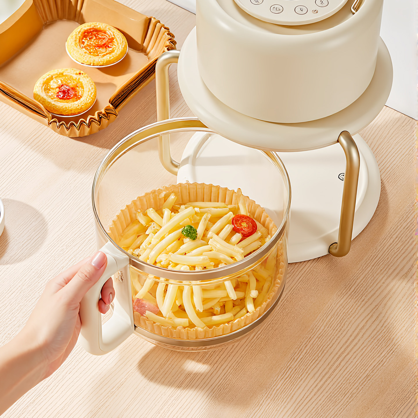 食品级空气炸锅专用纸圆形加厚电炸锅烤盘垫纸硅油纸食物吸油纸托,淘宝优惠券,粉丝福利购,淘宝优惠卷