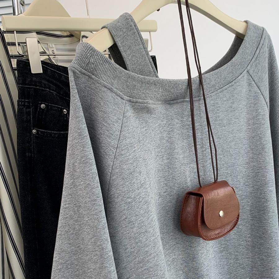 法国Rixo Rane ?灰色斜肩宽松慵懒风露肩卫衣女套头长袖上衣外套,淘宝优惠券,粉丝福利购,淘宝优惠卷