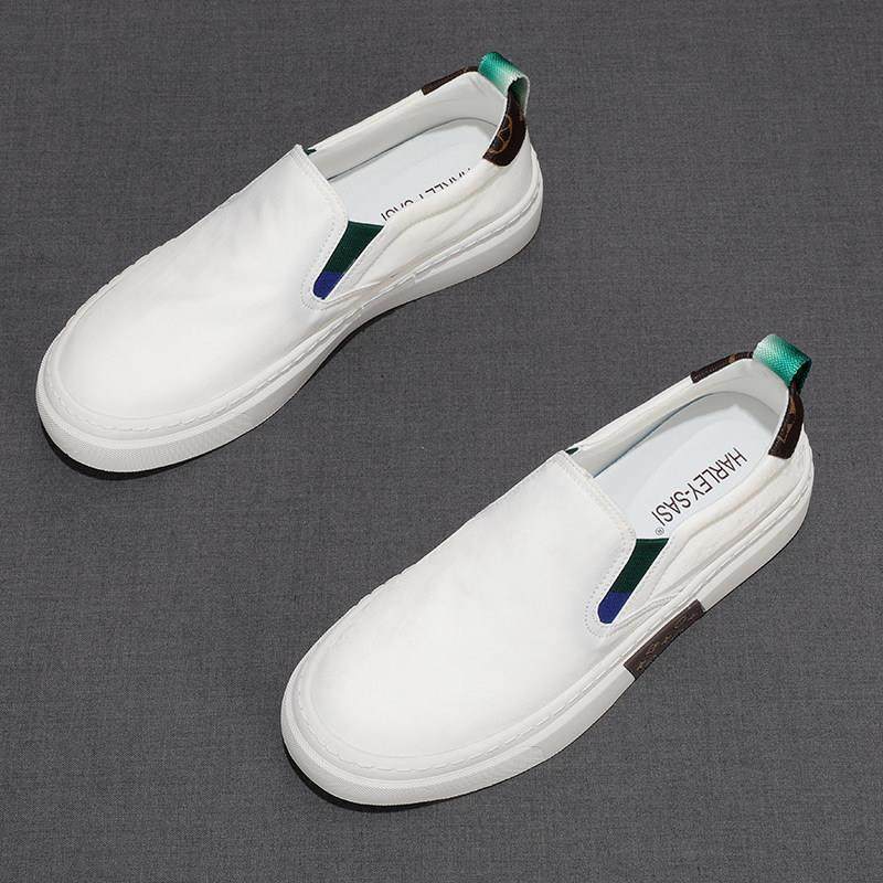 〖MessContiy Tsmr〗好脚感会说话~颜值线上帆布鞋男一脚蹬乐福鞋,淘宝优惠券,粉丝福利购,淘宝优惠卷