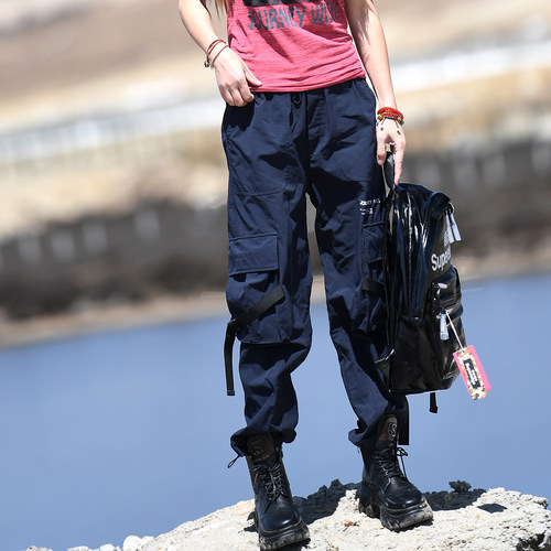 卓尼维斯户外2026春夏原创宽松弹力束脚工装速干裤大码情侣男女式 - 图1