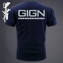 French GIGN special squad blouses male youth short sleeve T-shirt GIGN printed Parachute Badge