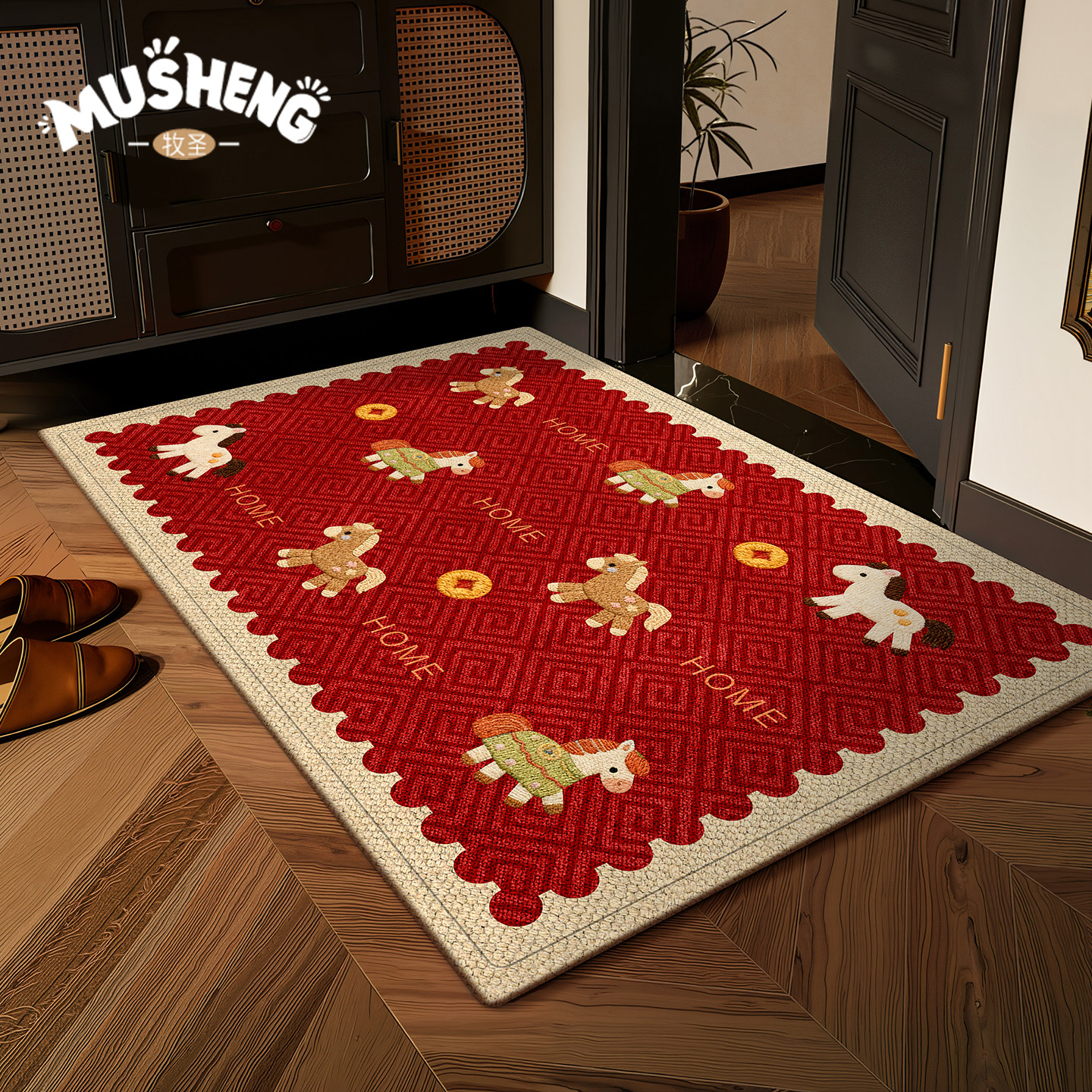 马年入户门地垫2026新款家用防滑门垫玄关门口耐脏脚垫子进门地毯,淘宝优惠券,粉丝福利购,淘宝优惠卷