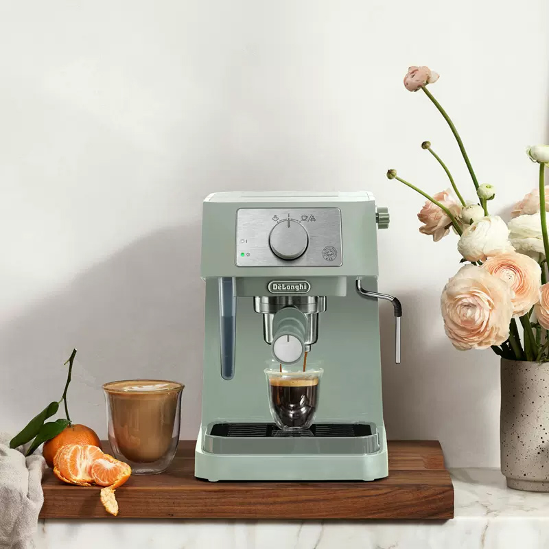 delonghi/德龙半自动咖啡机EC255.GR意式泵压小型家用蒸汽打奶泡-图1