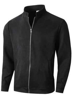 2025秋冬欧美男士纯色立领修身夹克大码商务休闲外套Men's jacket