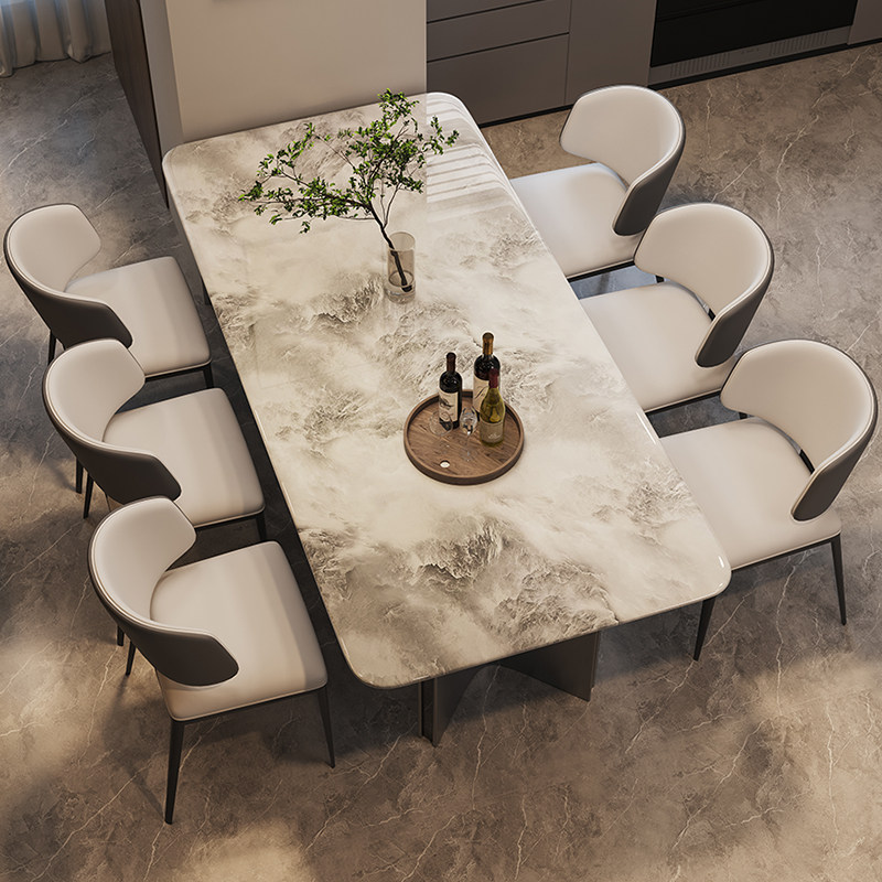 2025新款大理石餐桌高端轻奢高级感长方形家用品质小户型餐桌椅,淘宝优惠券,粉丝福利购,淘宝优惠卷