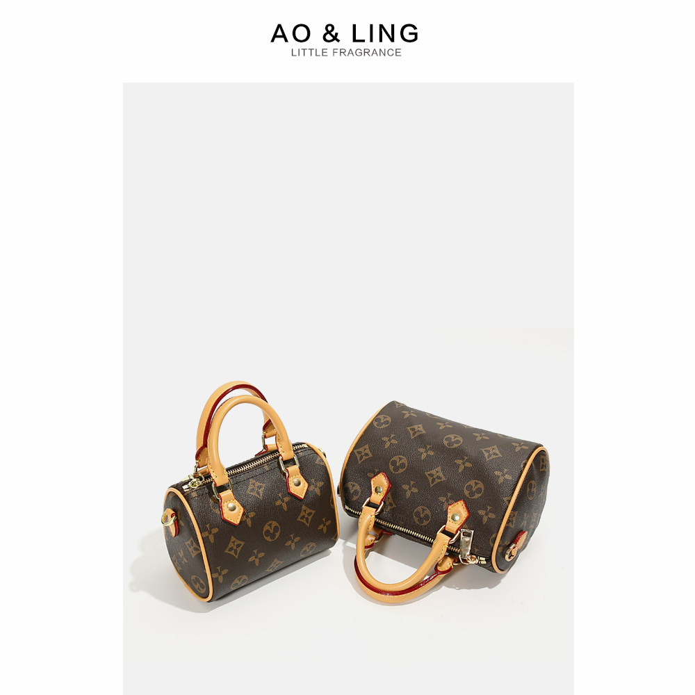 百搭2021新款秋冬迷你单肩波士顿包 奥翎女士包袋