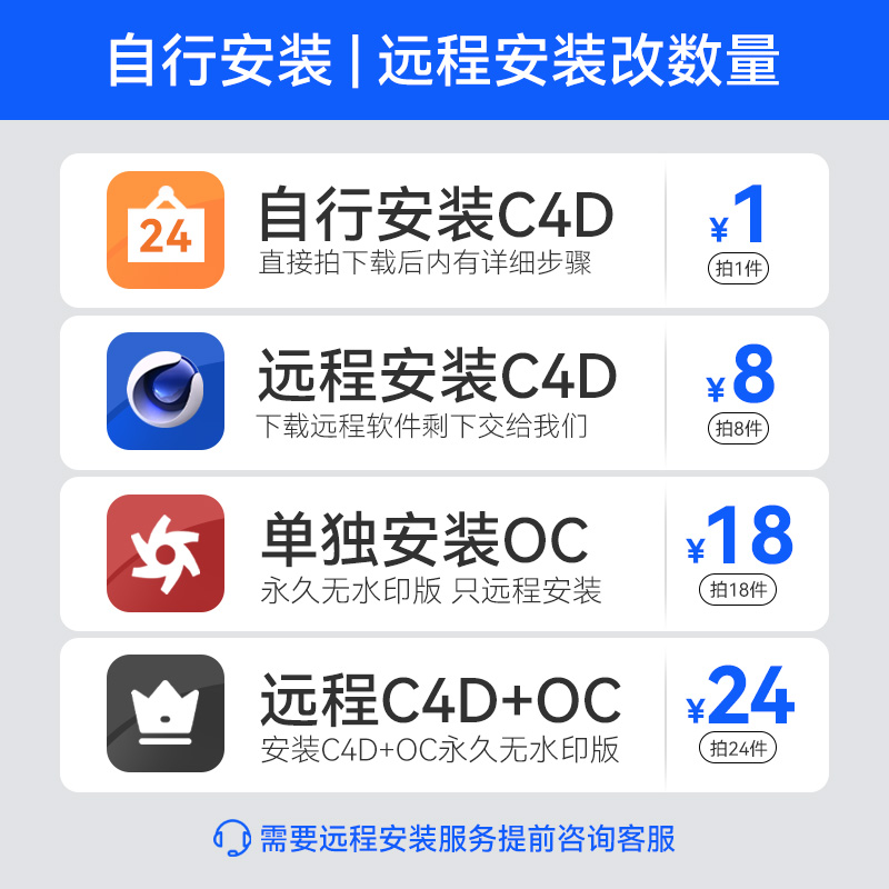 C4D软件安装包2024 R26 R23 R21 R19远程安装OC渲染器插件win版本 - 图0