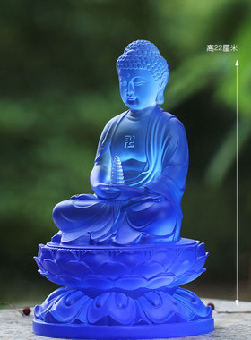 托塔琉璃药师佛像摆件佛具用品