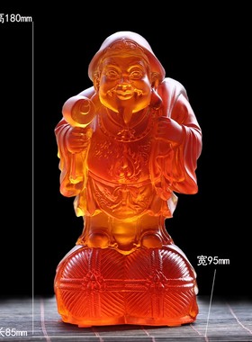 古法琉璃大黑天供奉风水财神像