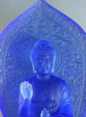 东方菩萨居家寺庙摆件琉璃佛像