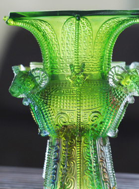 琉璃鼎摆件四羊方尊居家客厅