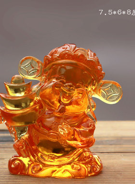 古法琉璃五路财神招财镇宅居家办公风水摆件送礼高档工艺品