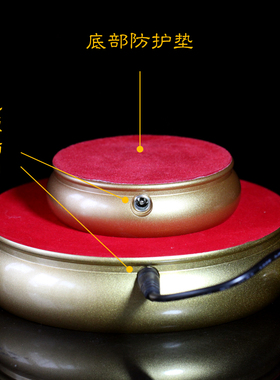 莲花座led插电发光古法琉璃摆件