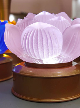 琉璃莲花灯供灯佛具用品摆件