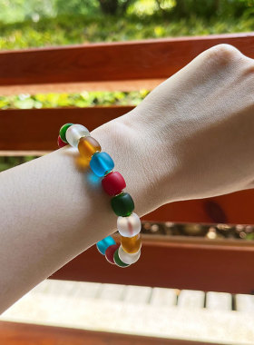 琉璃手串手链单圈佛珠男女通用