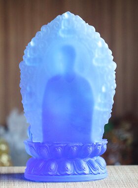 古法琉璃室内客厅寺庙摆放药师佛