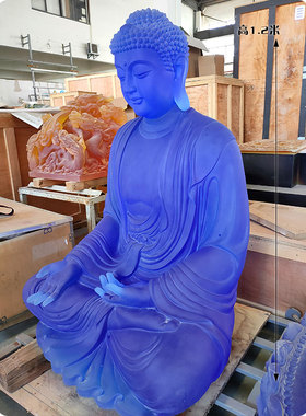 1米琉璃三宝佛释药师佛迦牟尼