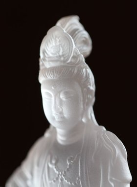 古法琉璃自在观音菩萨居家佛像