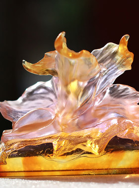 琉璃剑兰花装饰摆件居家客厅茶室桌面装饰办公摆放朋友节日送礼