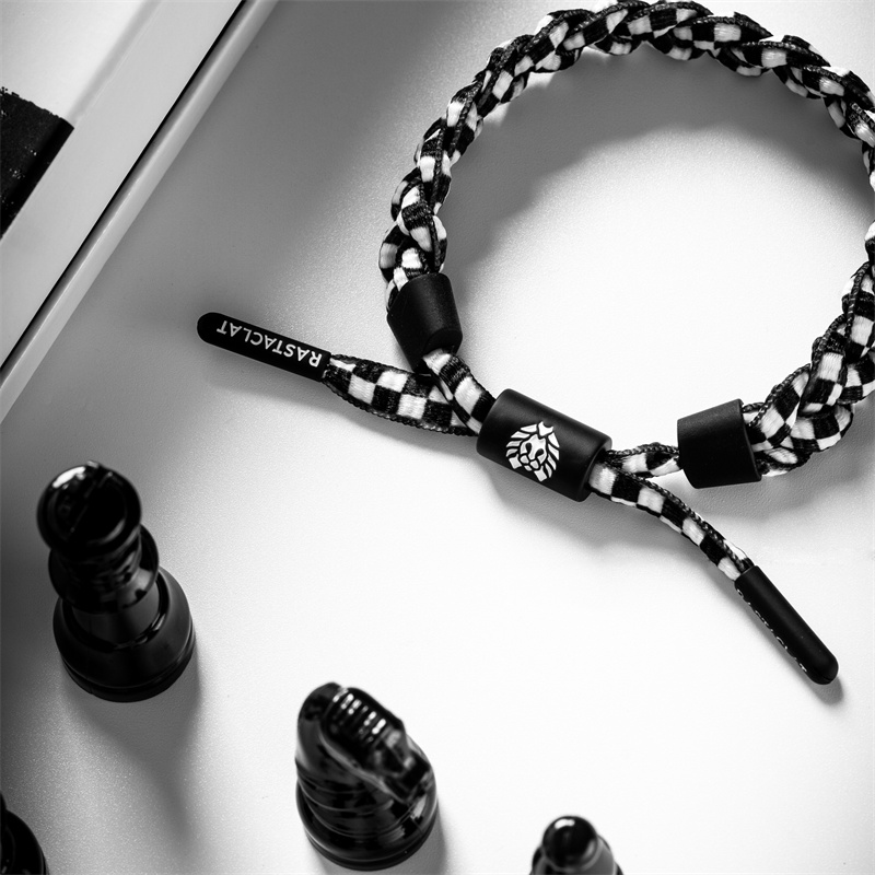 RASTACLAT官方正品小狮子棋盘格限定套装男女情侣款鞋带编织手链-图0