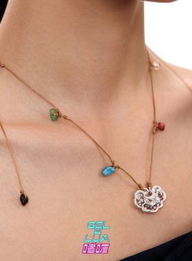 GELELUA啫喱十二辰灵【猴鸡狗猪】925银生肖项链长辈送礼