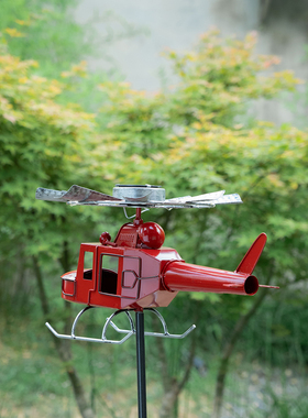 金属户外太阳能灯大风车装饰摆件