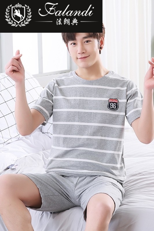 falandi夏季棉都市男士歌瑞尔睡衣 法朗典睡衣/家居服套装