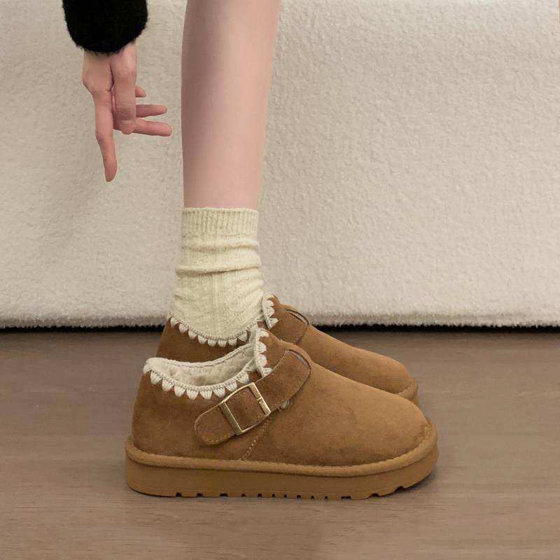 厚底加绒保暖全包勃肯鞋女2026新款春秋乐福鞋孕妇加厚棉鞋0115w,淘宝优惠券,粉丝福利购,淘宝优惠卷