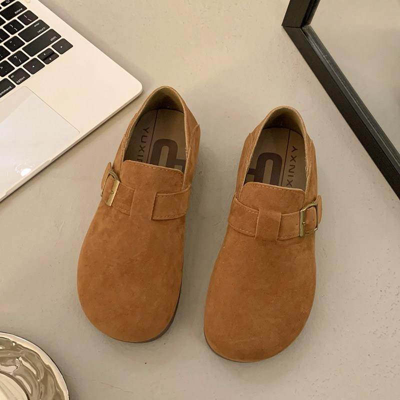 豆豆勃肯鞋女2026春季新款懒人一脚蹬乐福单鞋厚底全包覆古0115w,淘宝优惠券,粉丝福利购,淘宝优惠卷