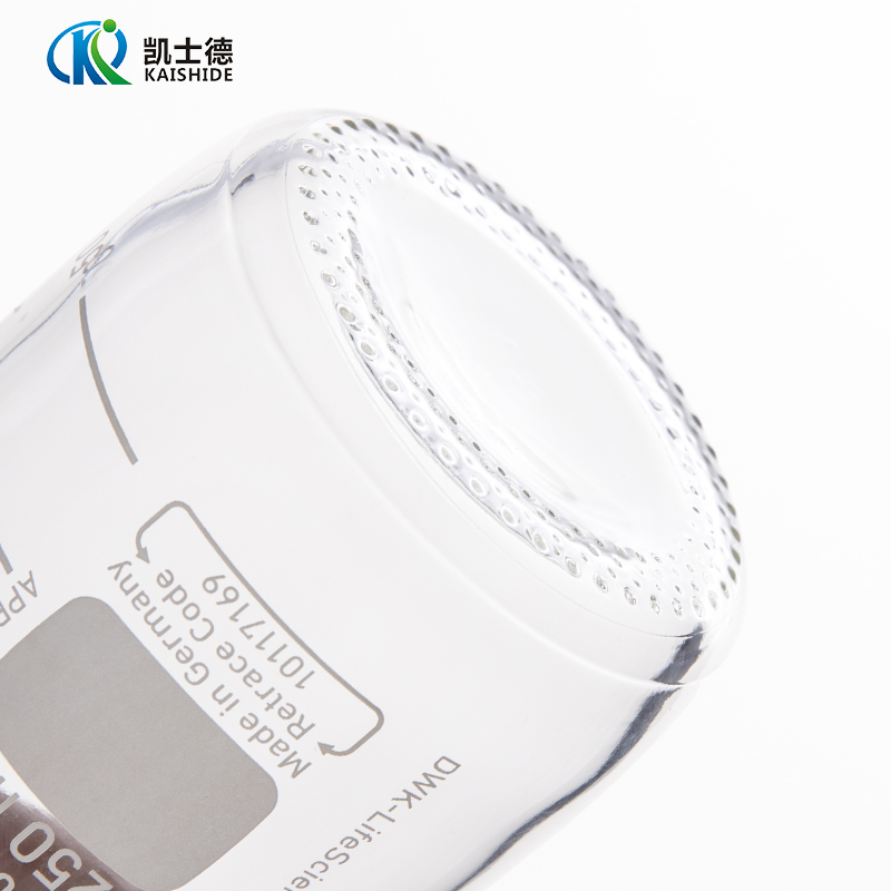 包邮德国schott进口Duran杜兰肖特瓶透明蓝盖瓶25 50 100 250 500 1000 2000ml实验室螺口丝口瓶蓝盖试剂瓶 - 图2