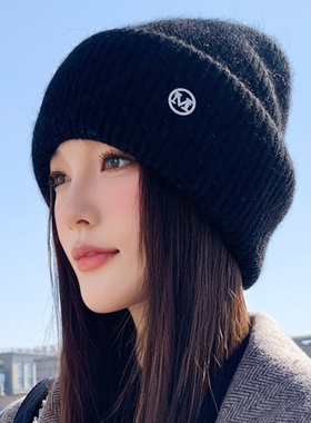 冬季加厚保暖护耳针织帽女显脸小