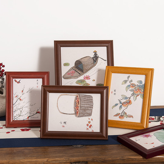 7-inch solid wood photo frame 7-inch 810a4 photo frame table