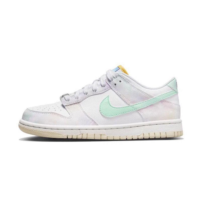 Nike/耐克 Dunk Low GS 粉绿 女子低帮复古休闲板鞋 FJ7707-131 - 图3