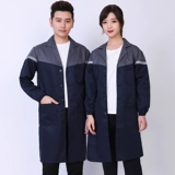 Демисезонный длинный нагрудник для работы, белый износостойкий лонгслив, рабочая одежда, делается под заказ