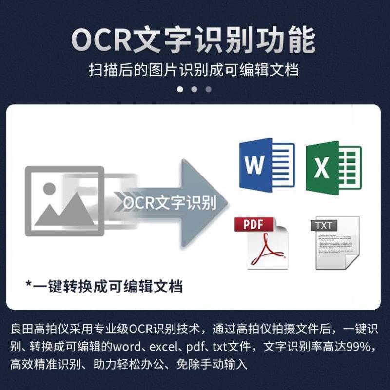 良田eloam高拍仪扫描仪1800万像素A4幅面办公文件证件票据高 - 图1