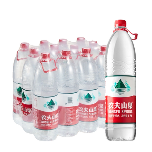 Nongfu Mountain Spring Натуральная питьевая вода 1,5 л*12 бутылок с полной коробкой большой бутылка минеральной воды Семейная Упаковка воды Случайное распределение